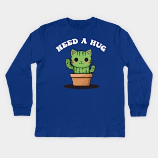 Need a hug - cat Kids Long Sleeve T-Shirt